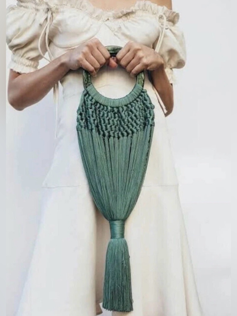 Cult Gaia Angelou Fringe Handle Bag